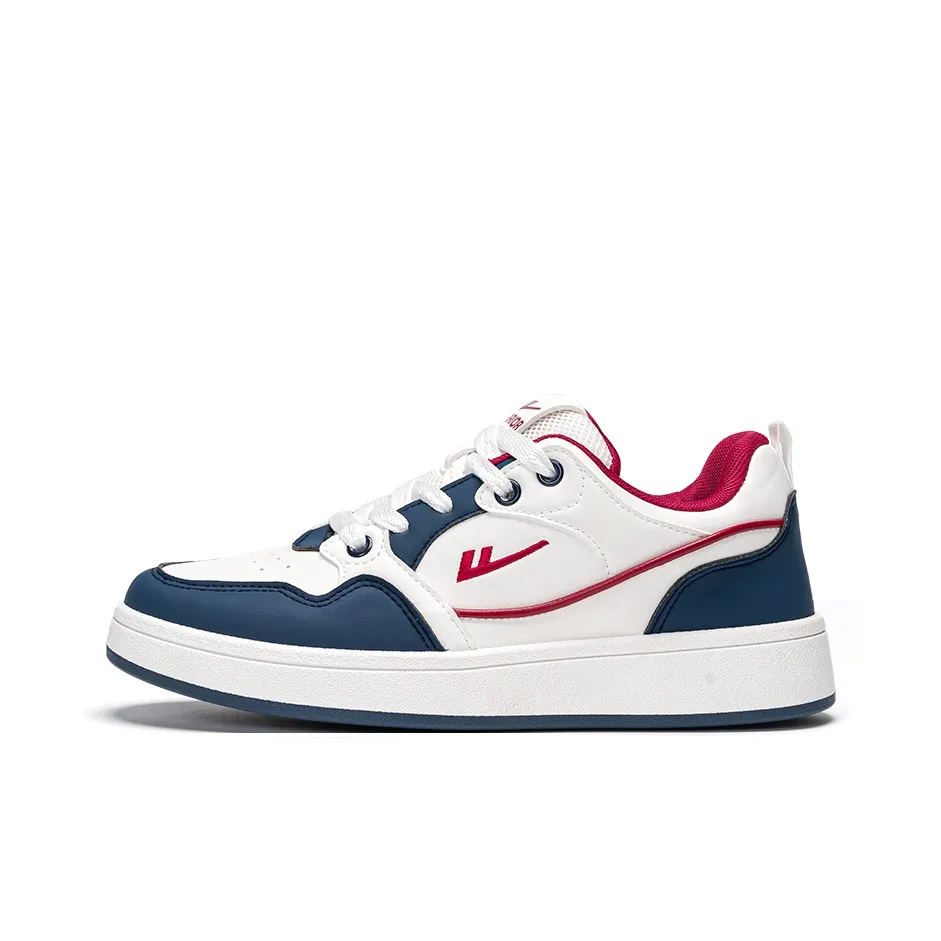 Warrior Slip-resistant Abrasion-resistant Lightweight Low-Top Skateboarding Shoes Men's White Blue Red Warrior Противоскользящие Устойчивые к износу Легкие Низкие Кроссовки для скейтбординга Мужские Белые Синие Красные