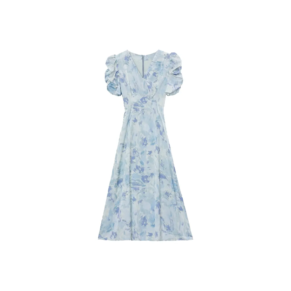 SYEEE WITH U Короткий рукав Платье Женское Без рисунка Синий