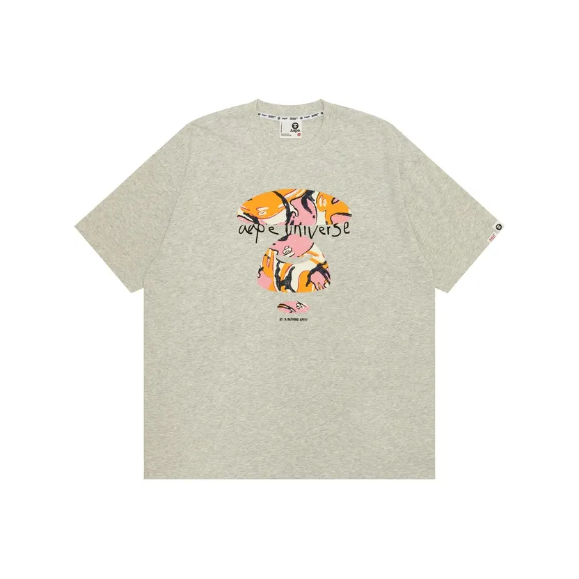 AAPE Серый WH2 Мужская T-Рубашка