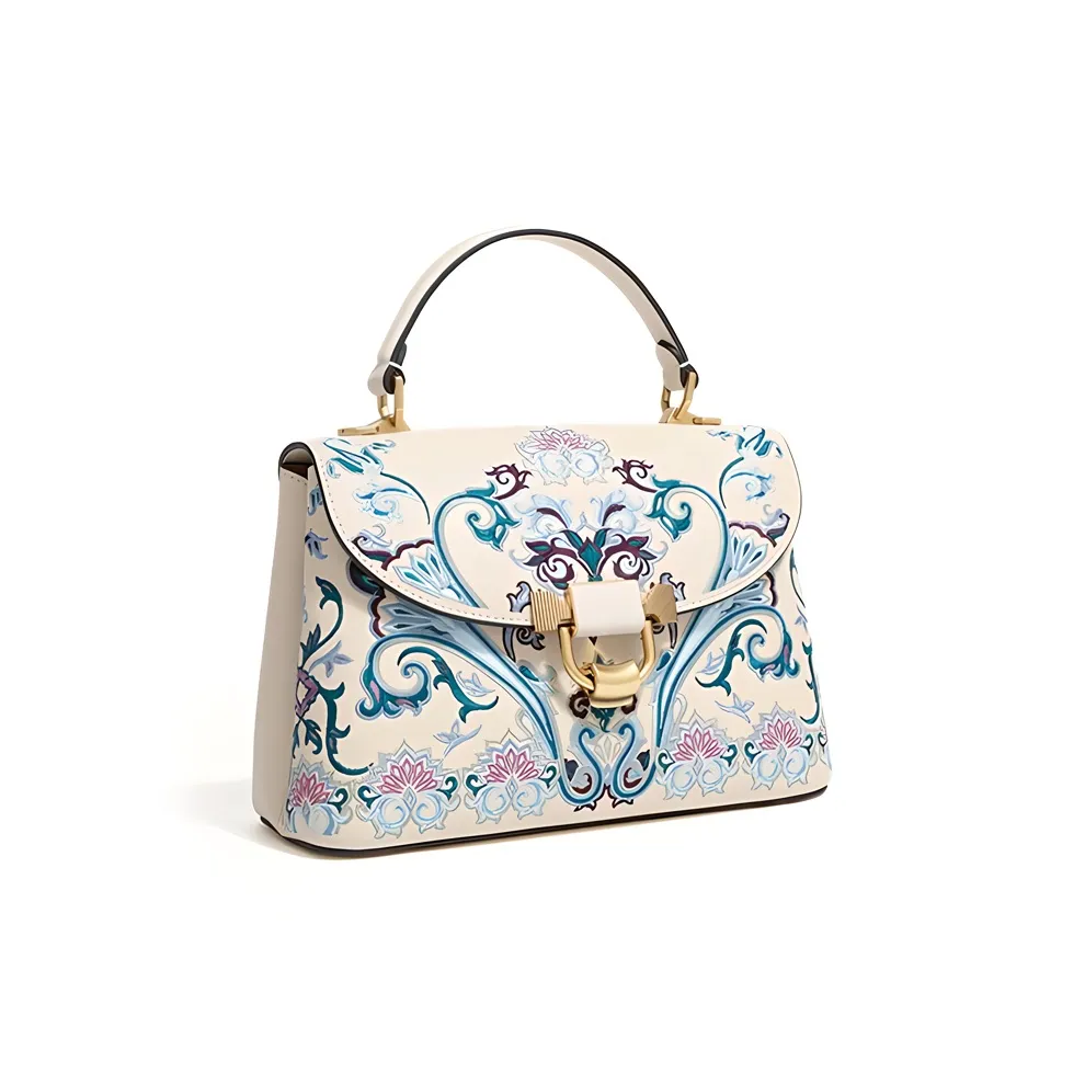 Forever Lucky Коровья кожа Одно плечо Сумка Женская Лунный свет Белый Янтарь