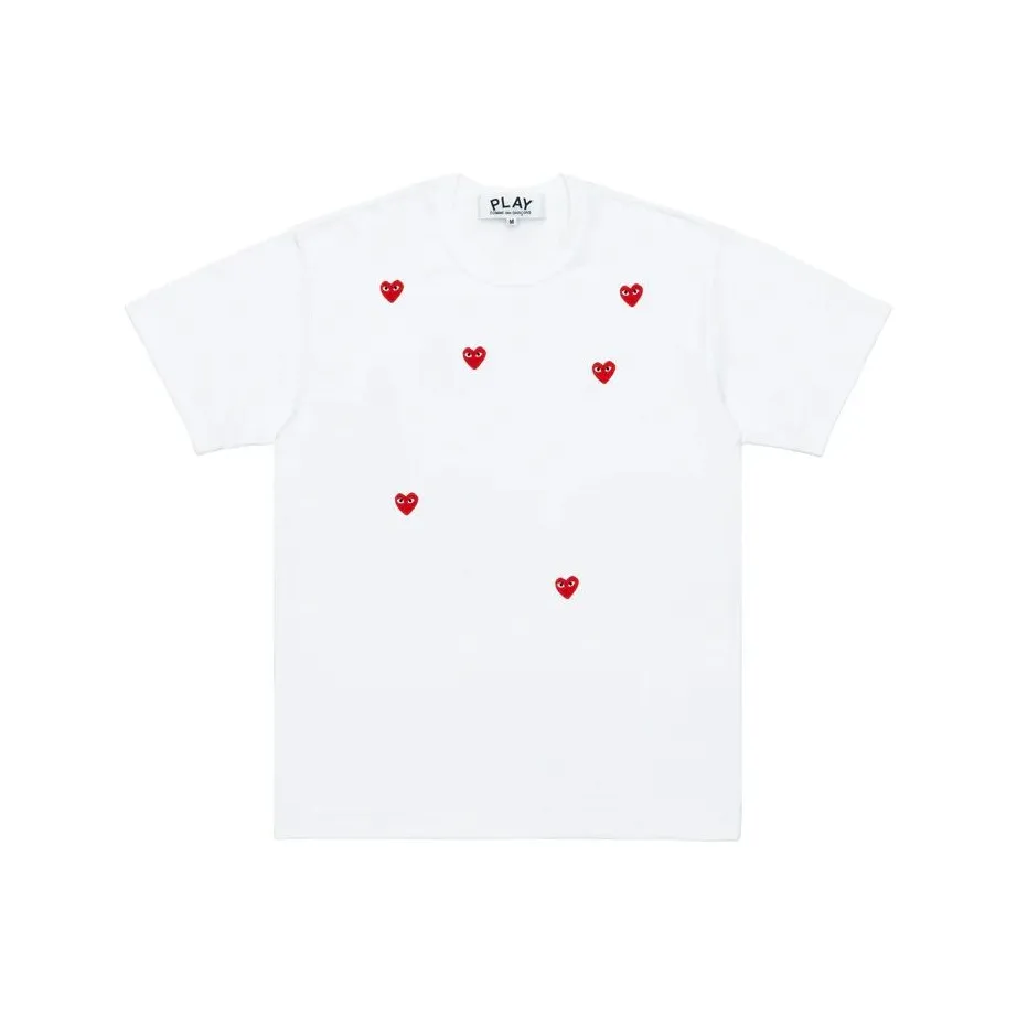 CDG Play SS24 T-Shirt Унисекс Белый