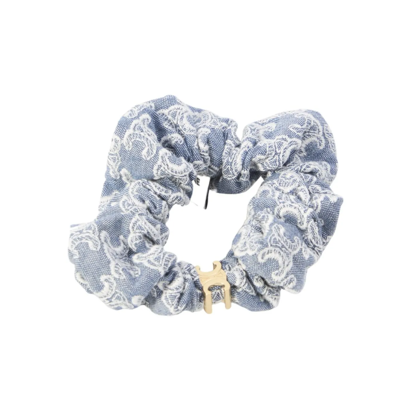 Celine Хлопок полиэстер Резинка для волос Женская Синяя