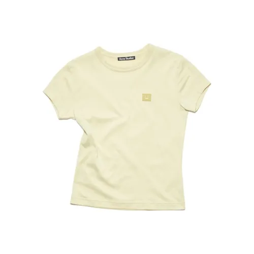 ACNE STUDIOS Сливочный Унисекс Т-рубашка