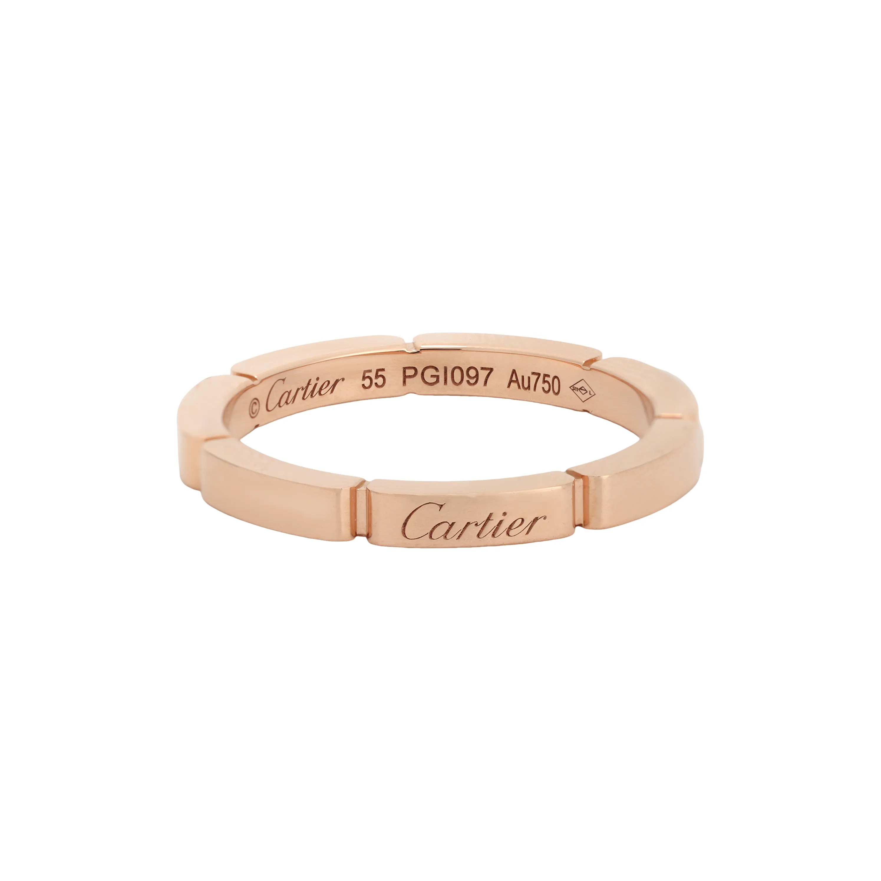 CARTIER 18K Rose Gold Rings Unisex Rose Gold