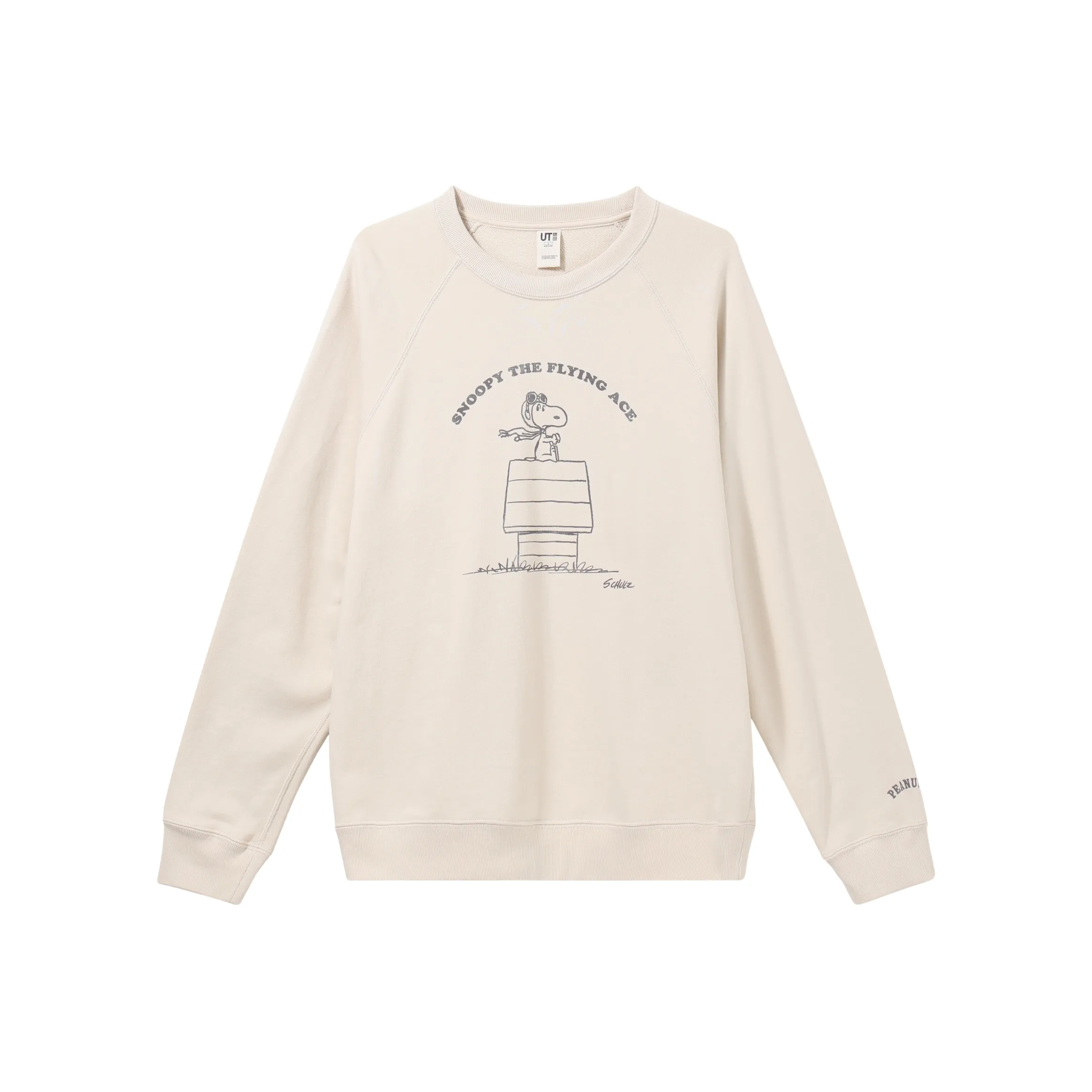 Peanuts X UNIQLO X PEANUTS Co branded Series T Shirts Unisex Light Beige