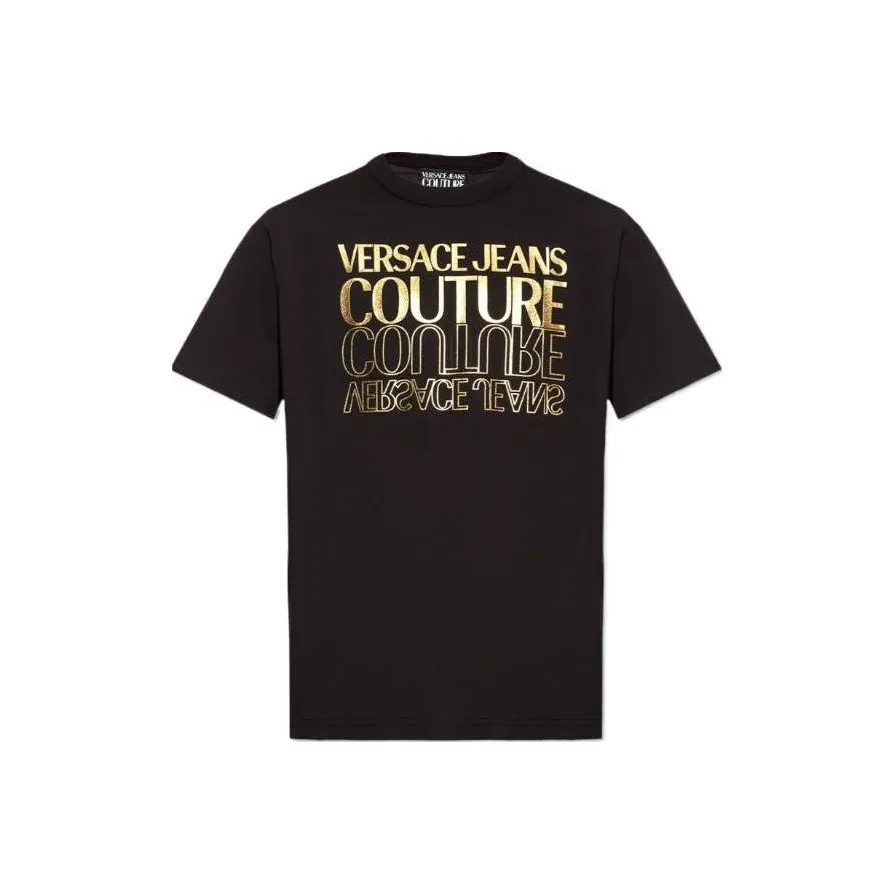 VERSACE JEANS Logo Printed Crewneck T Shirt