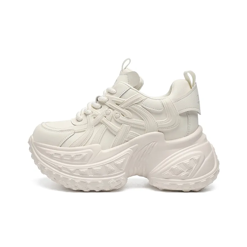 ZHR Casual Hidden Wedge Wear resistant And Lightweight Low Top Chunky Sneakers Women's
