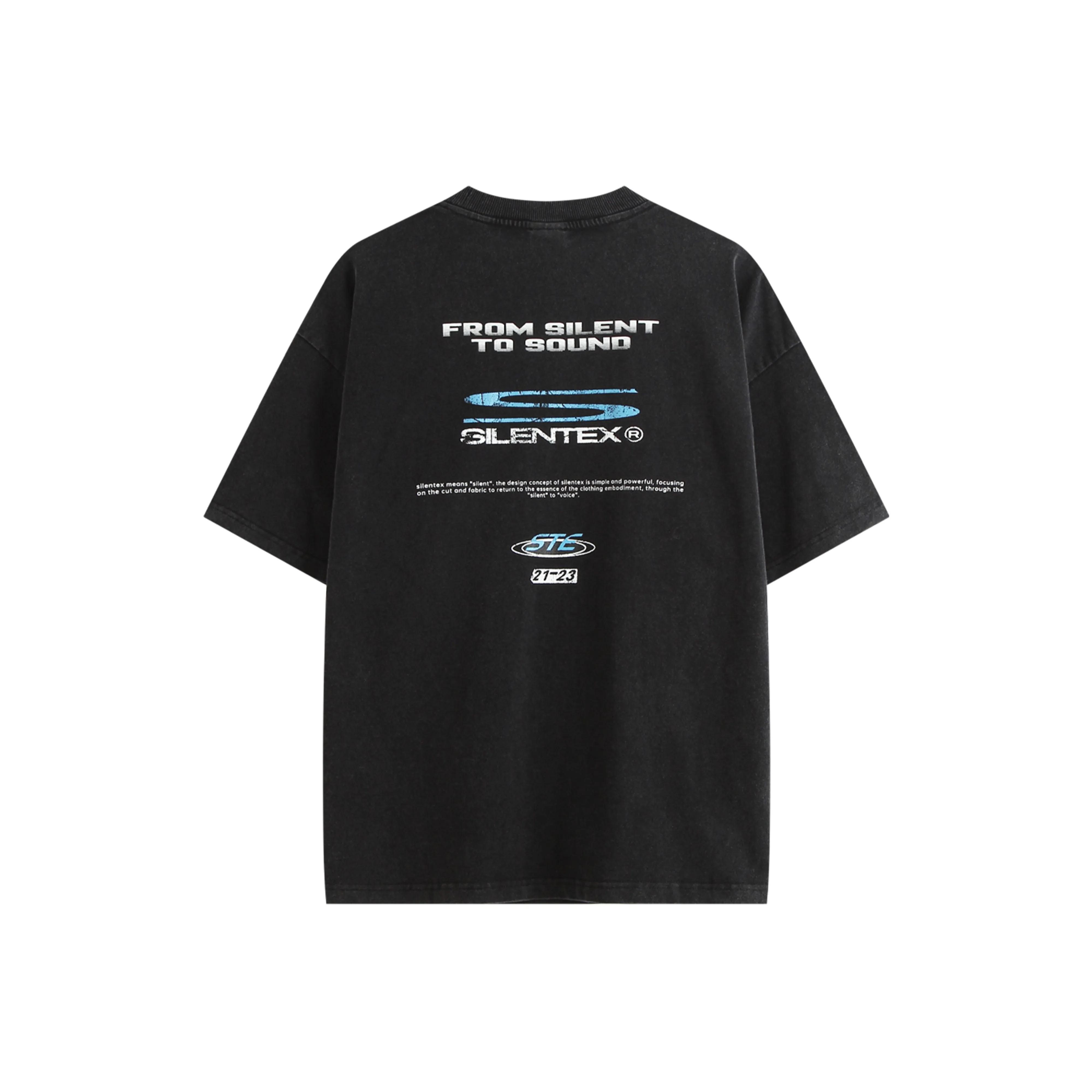 Silentex T-Shirts Unisex Washed Black