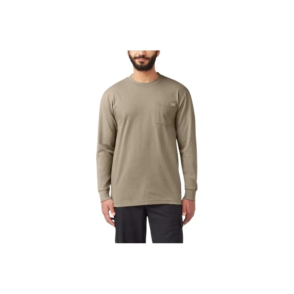 Dickies Heavyweight Long Sleeve Pocket T Shirt Men's Brown