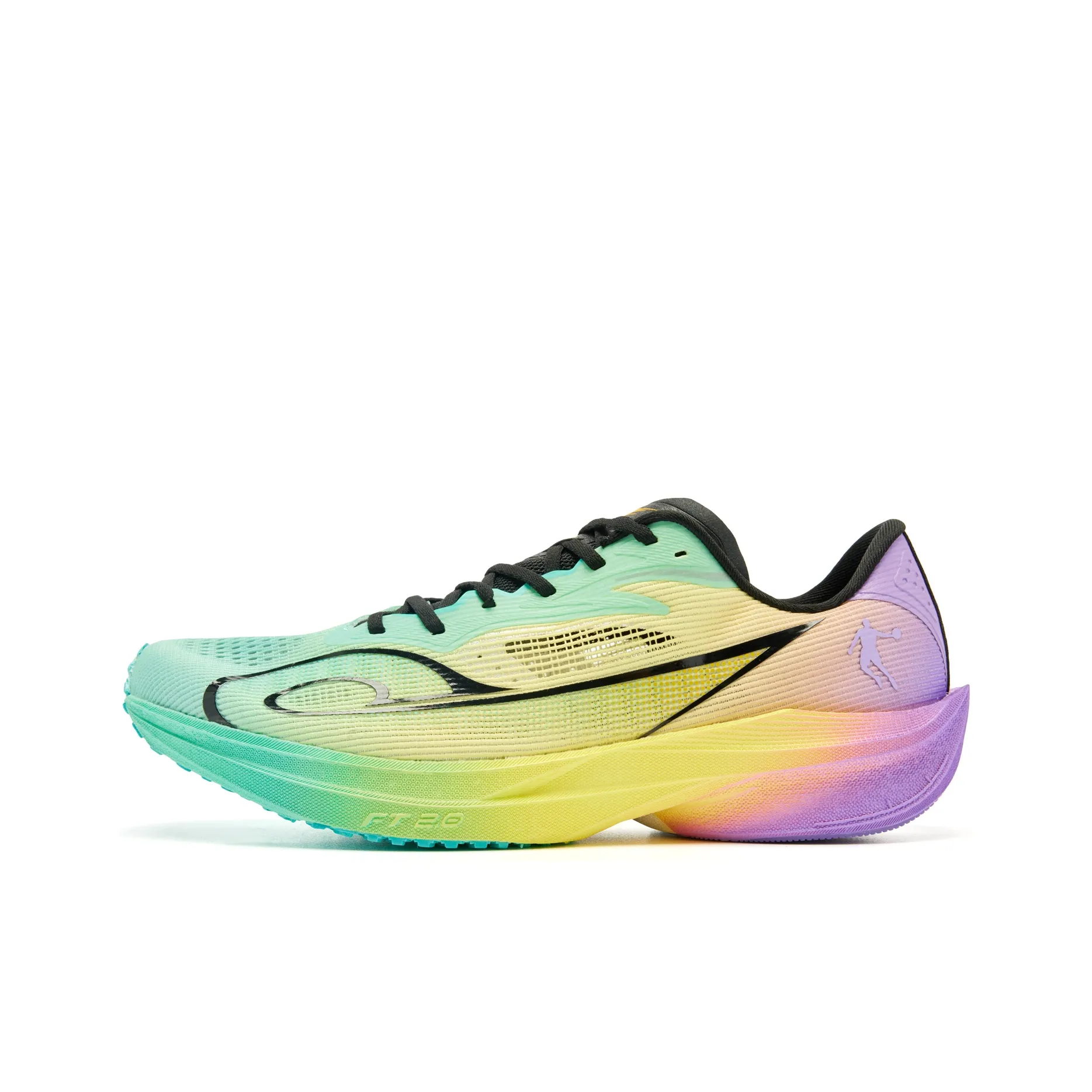QIAODAN Feiteng 2.0 Running Shoes Men's Low Top Smart Green Rhythm Yellow