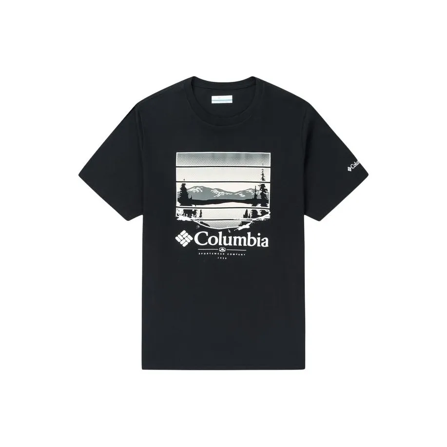 Мужская черная футболка с совместным брендом Columbia