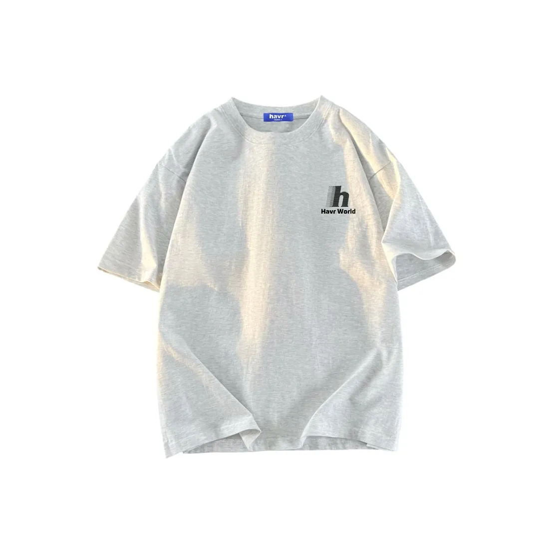 HAVR Свободный крой Дышащий Тонкий Короткий рукав T-рубашки Унисекс