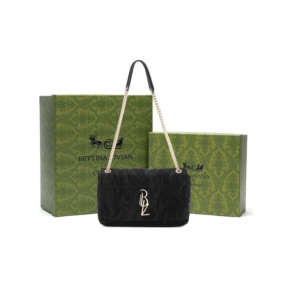 BETTINA VIVIAN ПУ (полиуретан) Сумка через плечо Сумка на плечо Стандартная Женская Черная