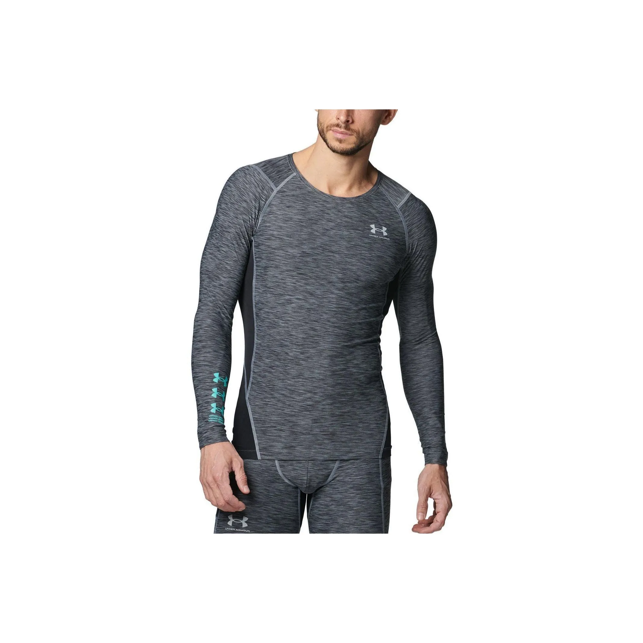 Under Armour UA Heat Gear Armor T Shirt Men's Light Gray