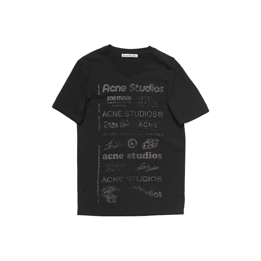 ACNE STUDIOS SS24 T-Shirt Унисекс Черный