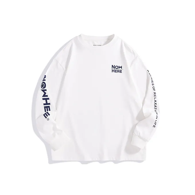 PEACEBIRD MEN Белый 1 Свободный крой Мужская T-рубашка