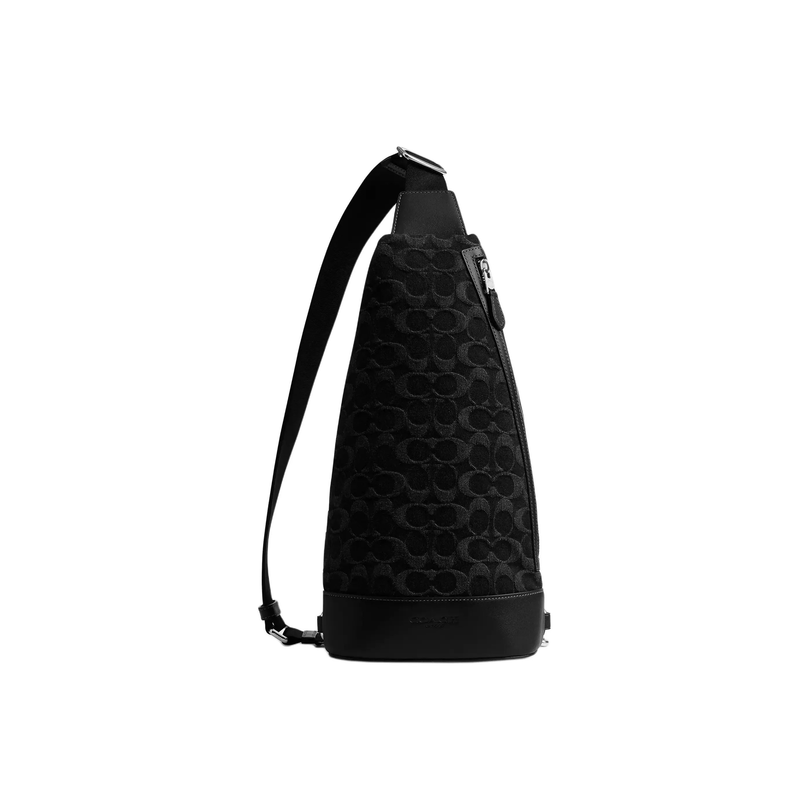 COACH Iconic Denim Sling Bag Trumpets Men's Black