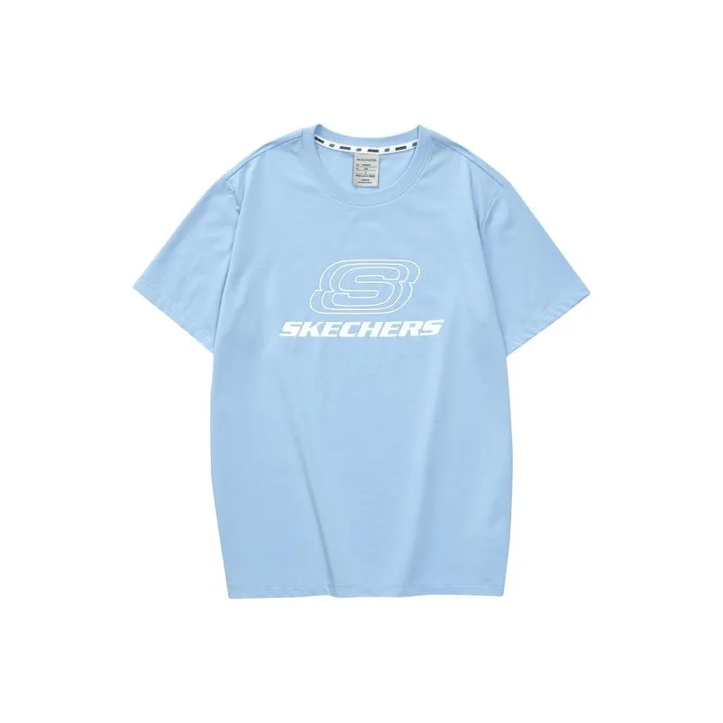 Skechers Colorful T Shirts Unisex Cerulean Sky/0147