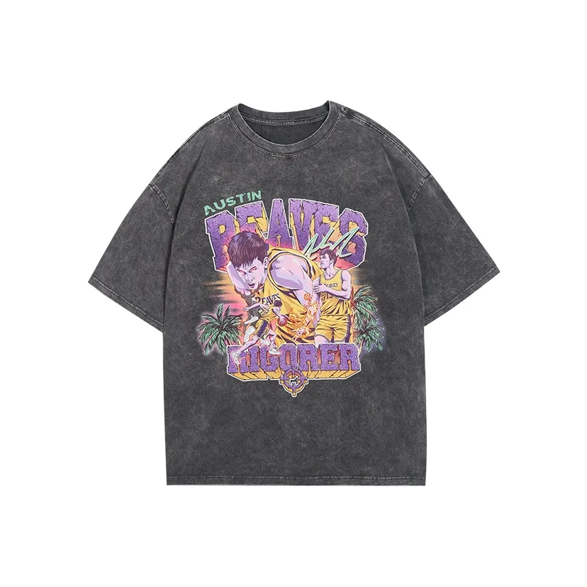 RIGORER x AOSITING·LIFUSI American Crew Шея Короткий С рукавами T-рубашки Унисекс