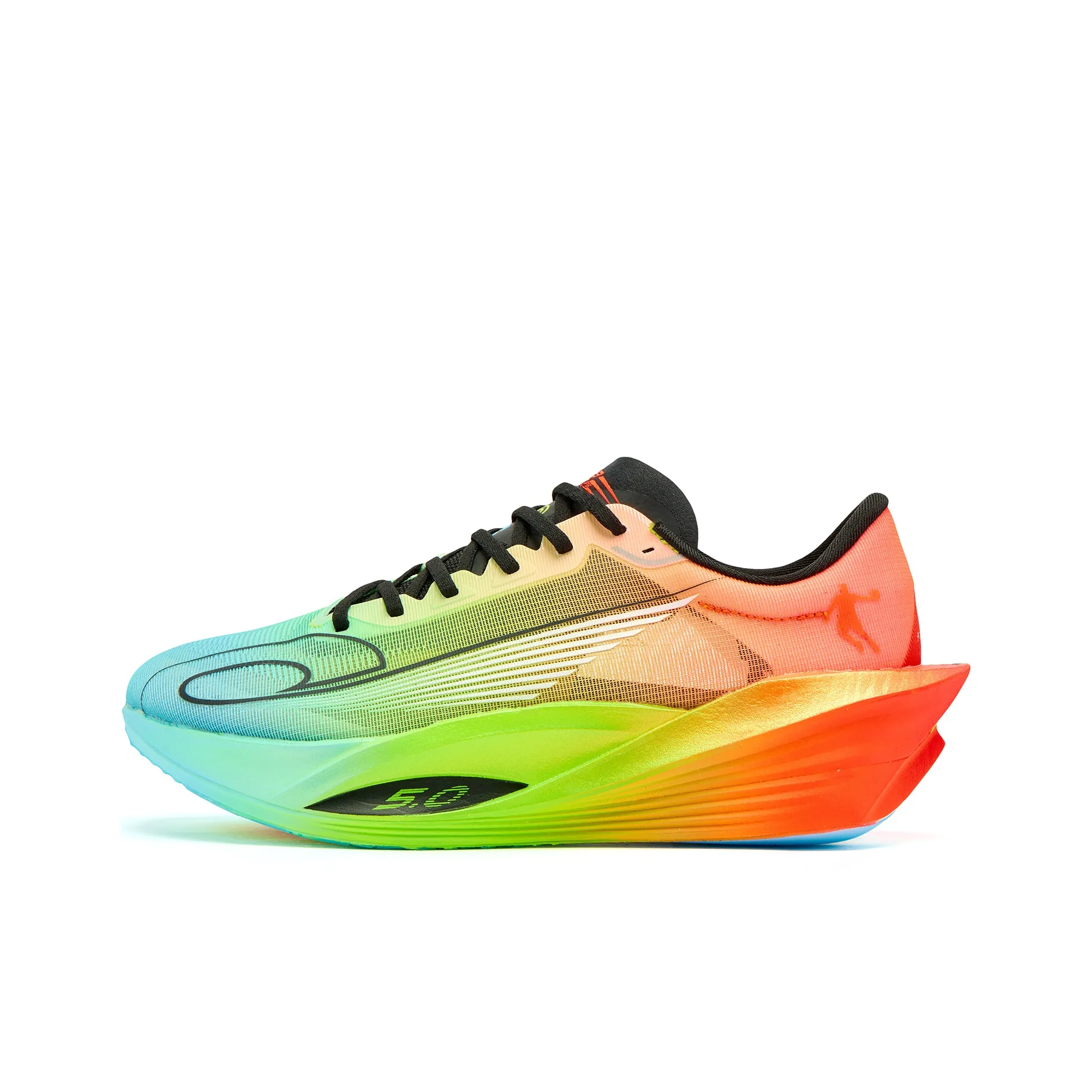 QIAODAN Phantom PB5,0 Беговые кроссовки Низкий топ Оранжевый Зеленый Синий Мужской