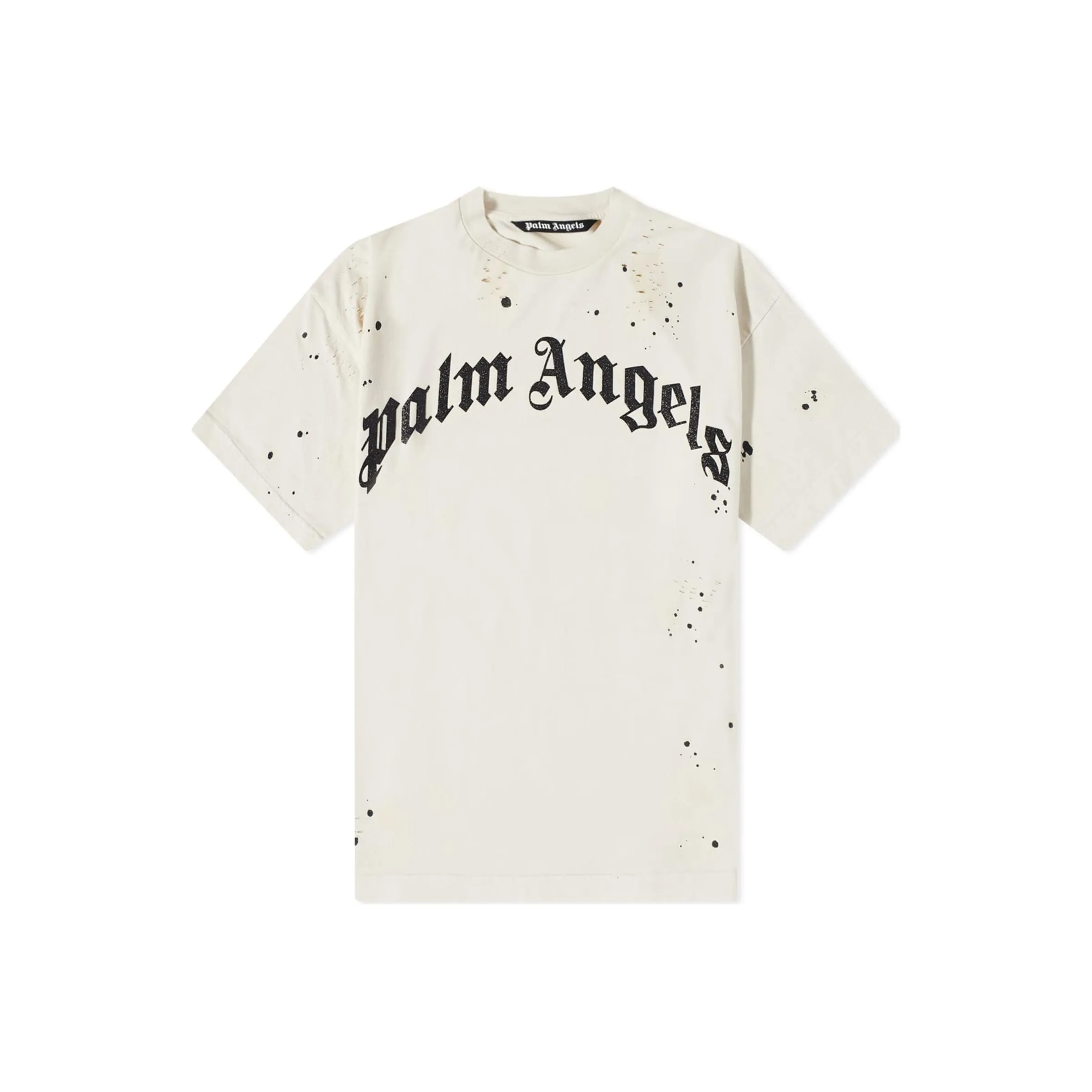 PALM ANGELS Glittered Logo Classic T Shirt