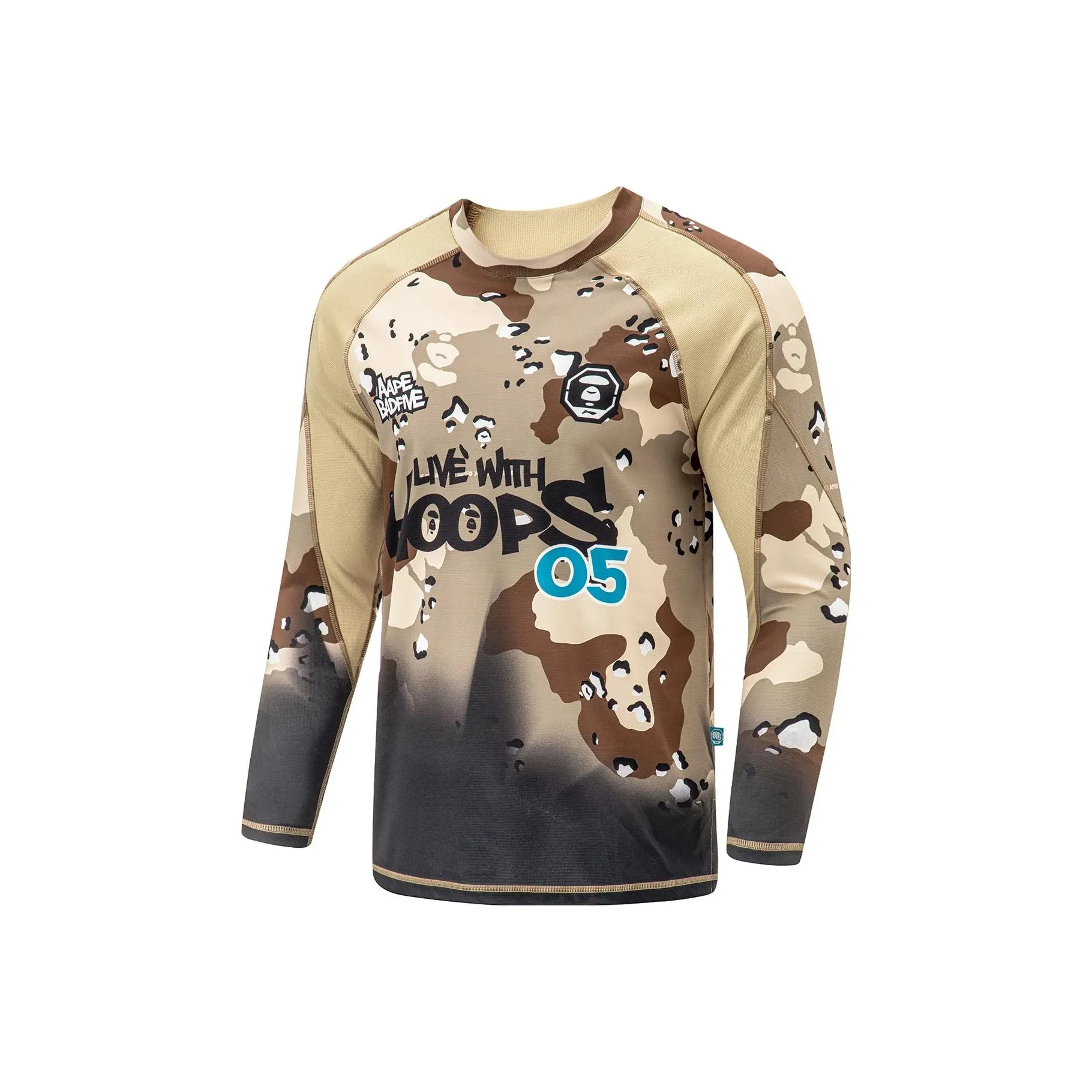 LINING x Aape Basketball Collection Rebel Collection T-Shirt Мужской CHAOS Коричневый С принтом по всей поверхности