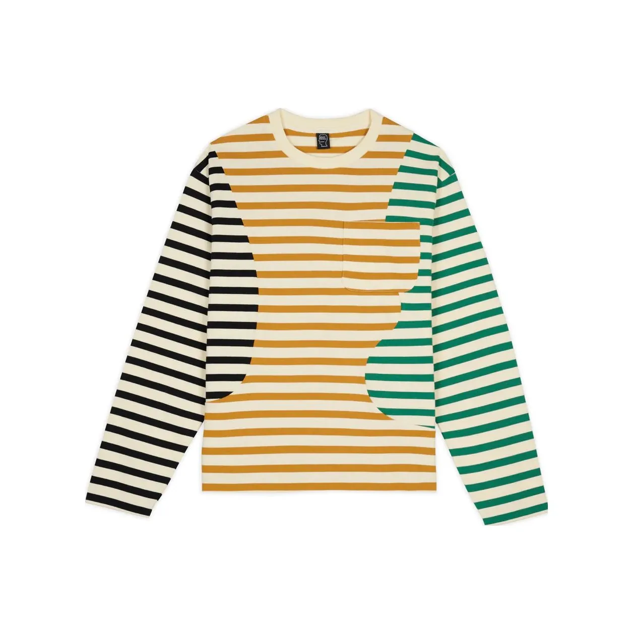 Brain Dead совместная органическая панельная полоса с длинным рукавом рубашка унисекс многоцветная