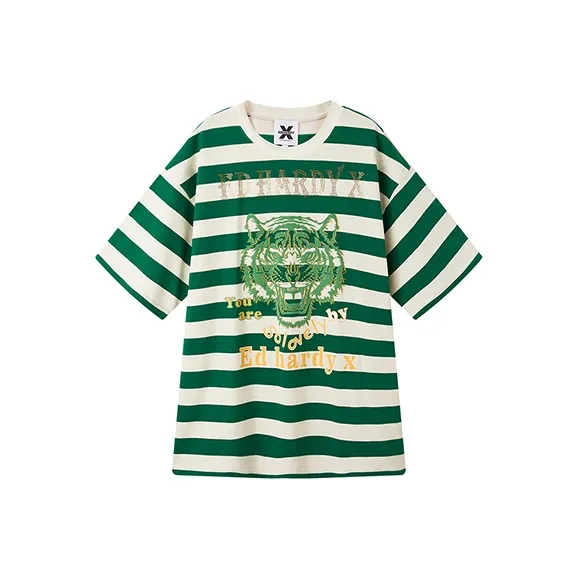 ED HARDY X T Shirt Unisex Green