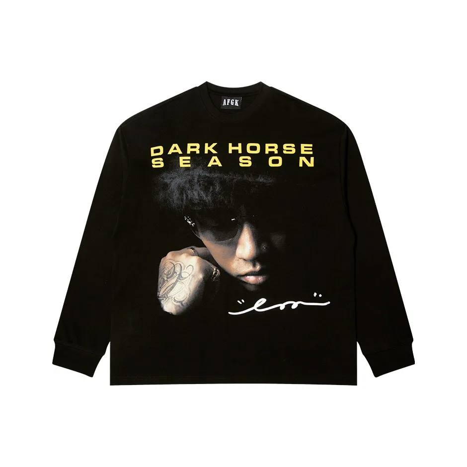 AFGK FW23 Long Sleeved T Shirt Unisex Black