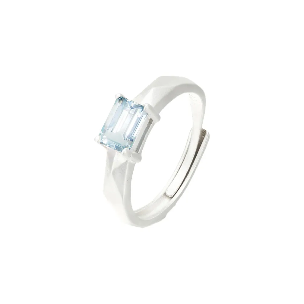AIDAQIAN Aquamarine Rings Unisex