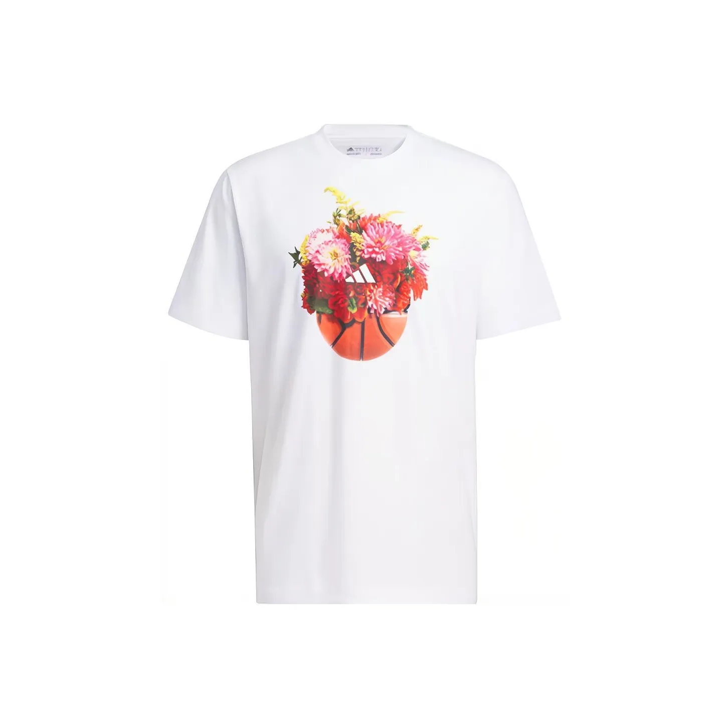 Adidas Floral Hoops Graphic Tee T-Shirt Men's White