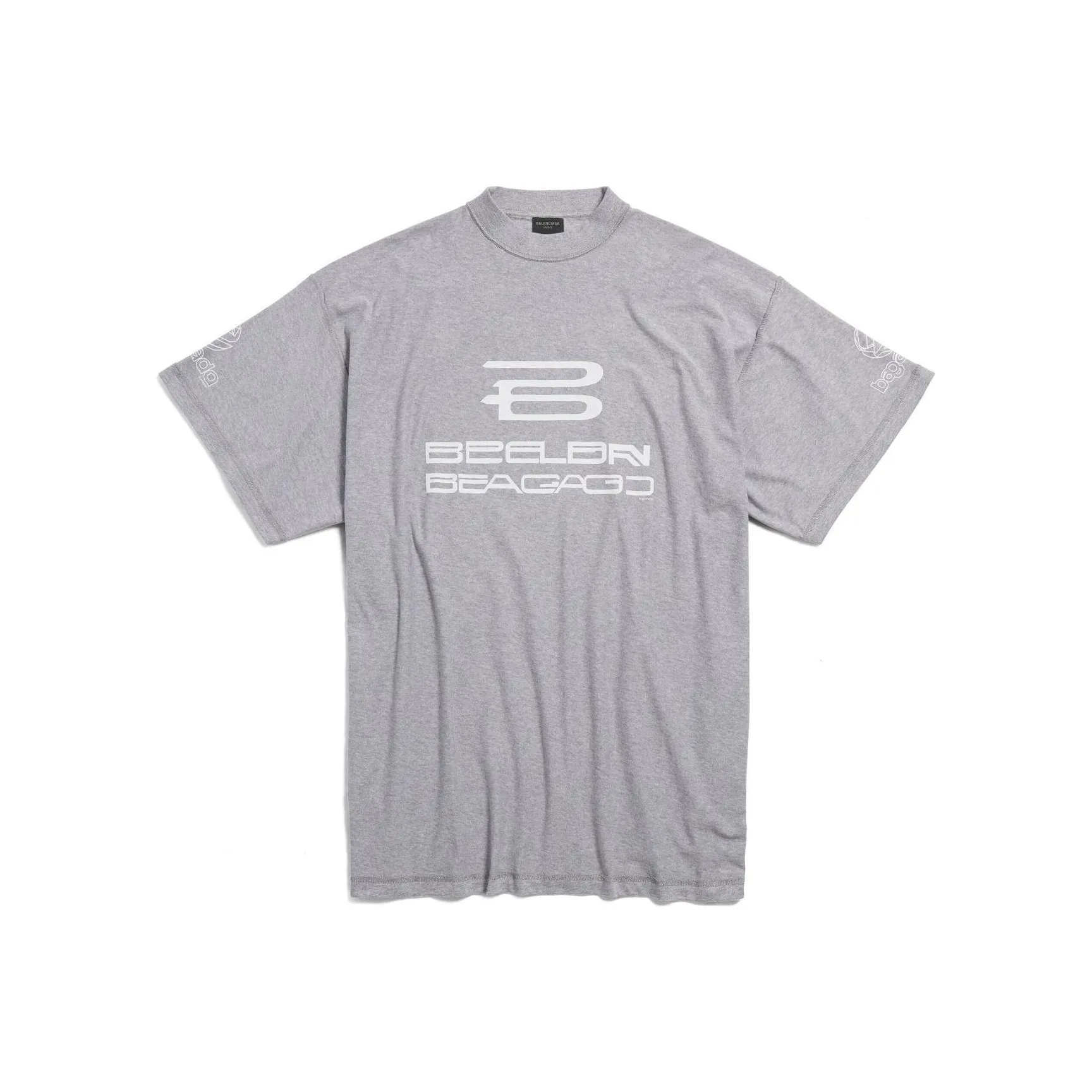 Balenciaga SS24 T-Shirt Loose Fit Unisex Gray Баленсиага SS24 T-Рубашка Свободного кроя Унисекс Серый