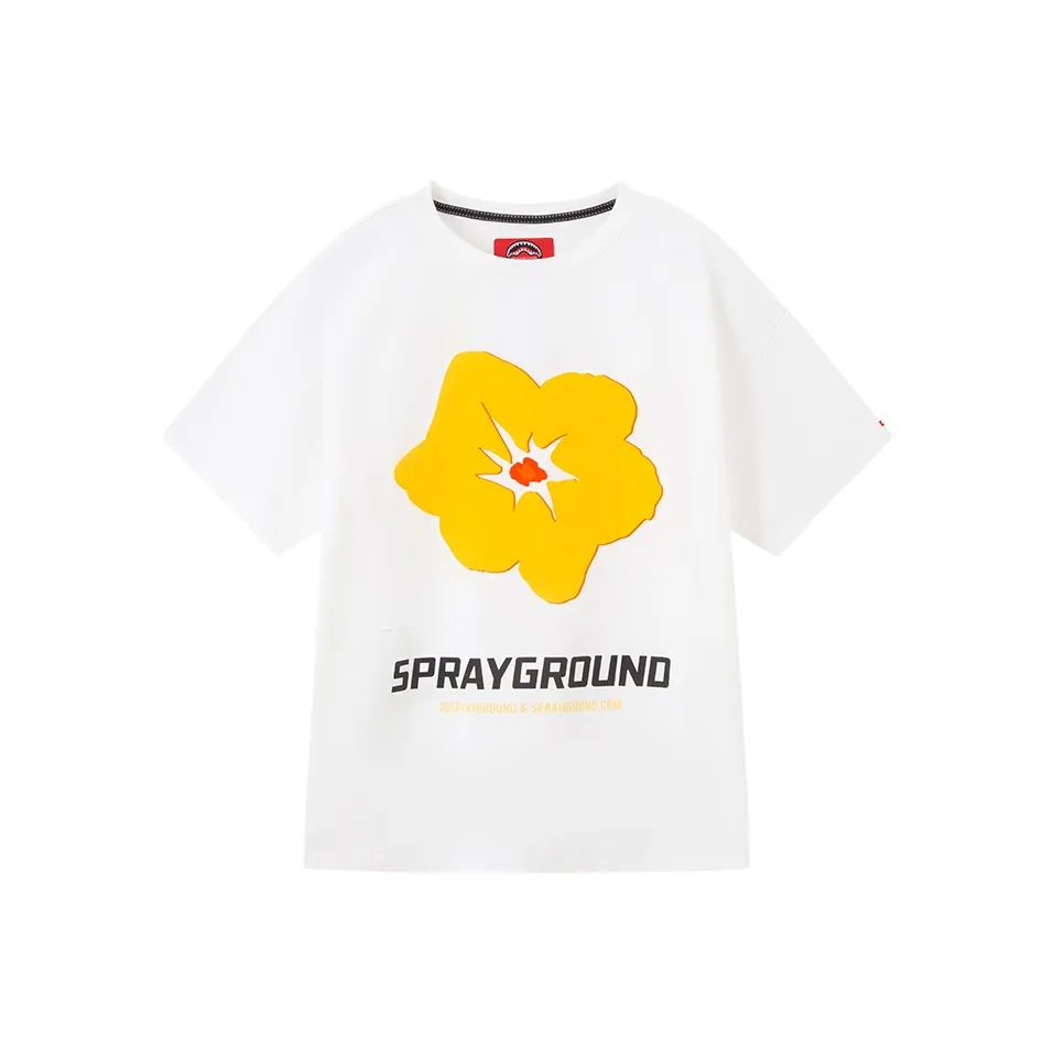 SPRAYGROUND Короткий рукав T-рубашки унисекс натуральный белый