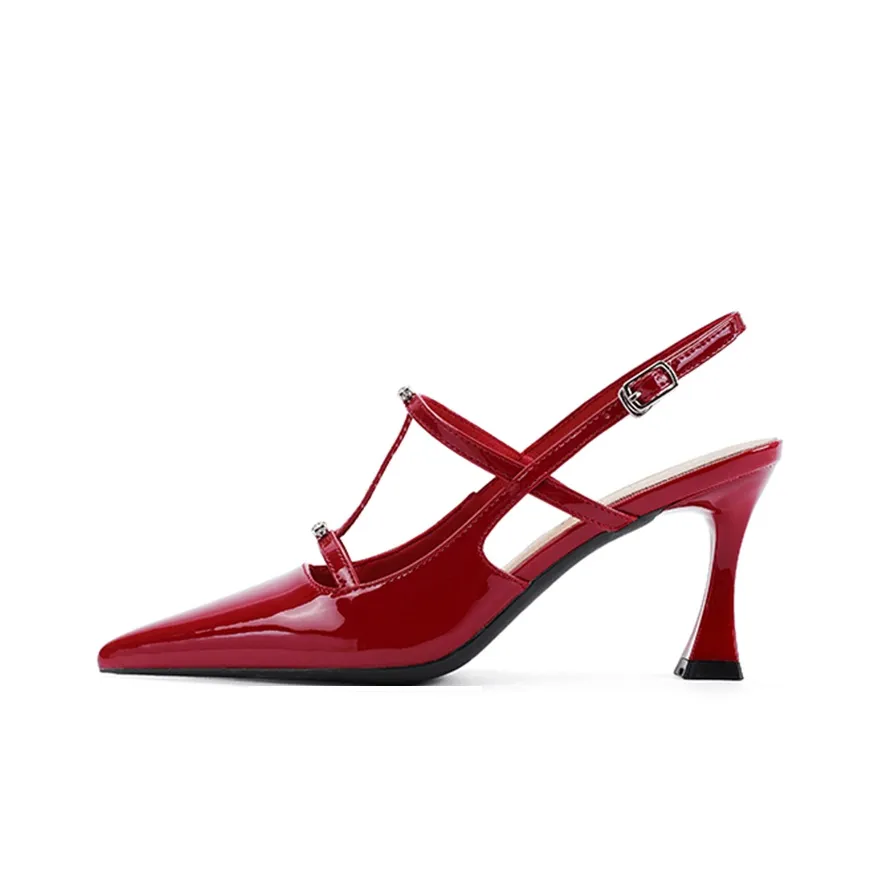 Ainer cat Slim Heel High Heels 7cm Women's