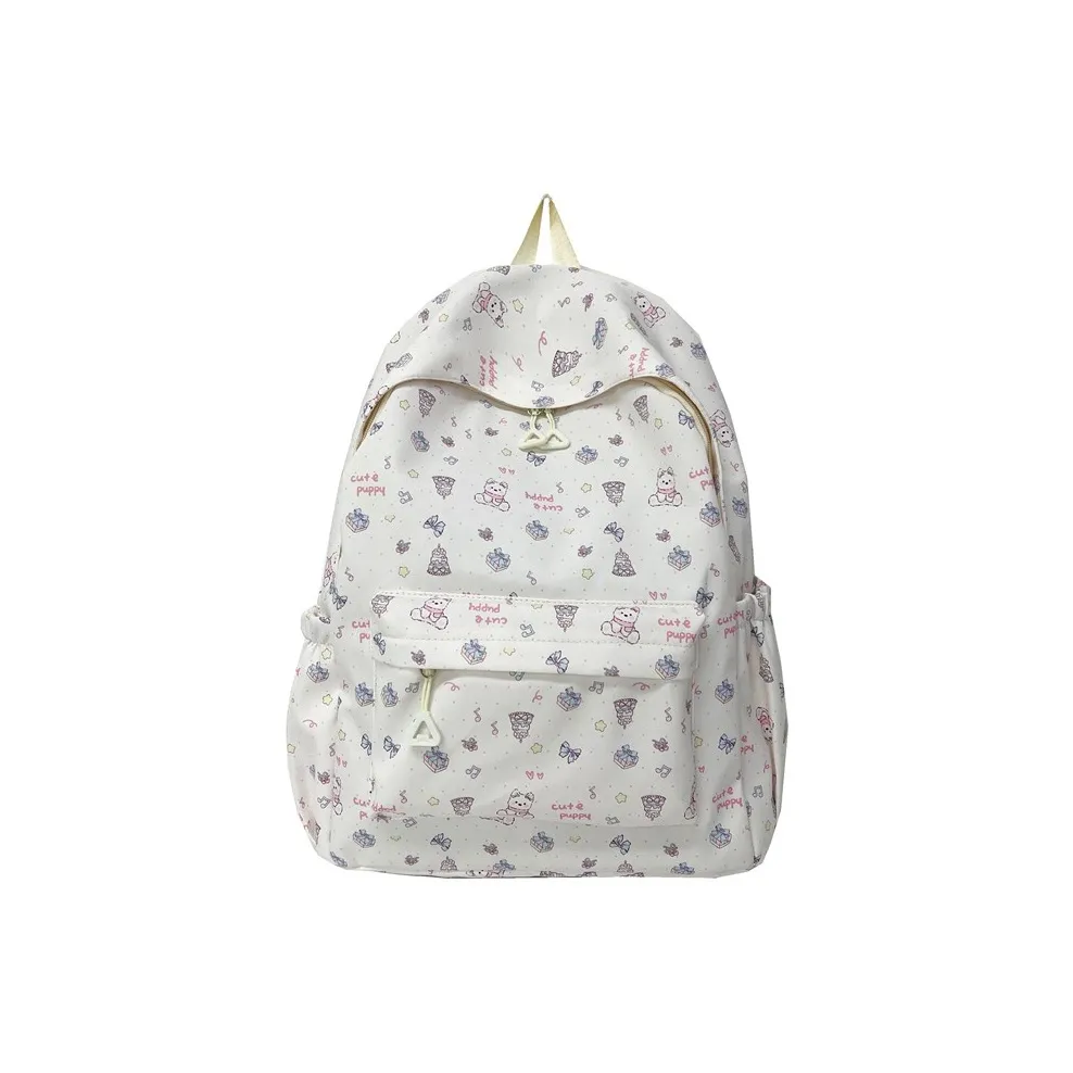 Yalu Nylon Backpack Unisex White/Green