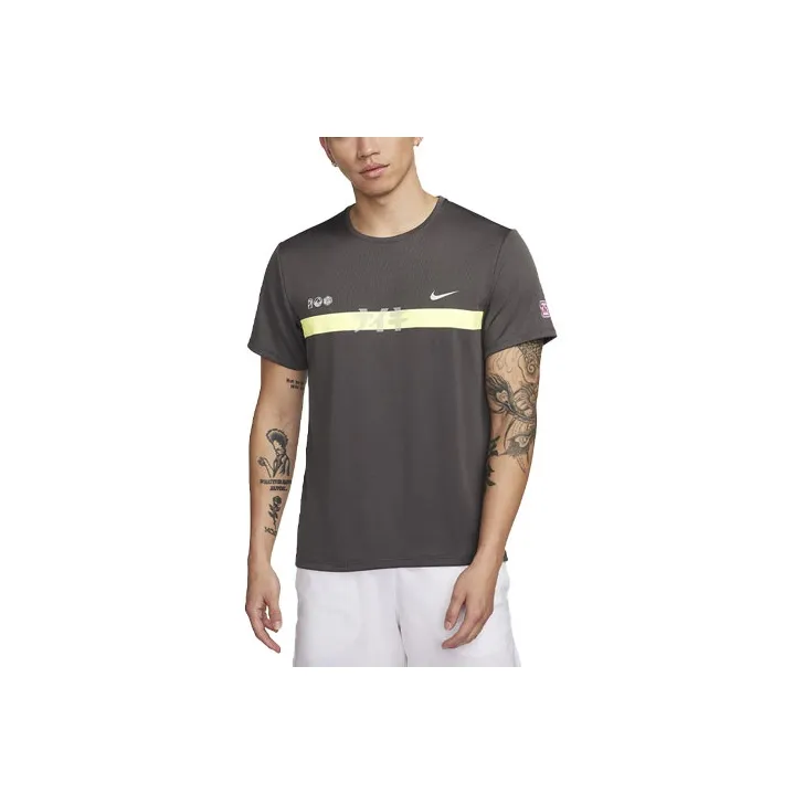 Nike Dri Fit MILER T Рубашка Мужская Средняя Серая