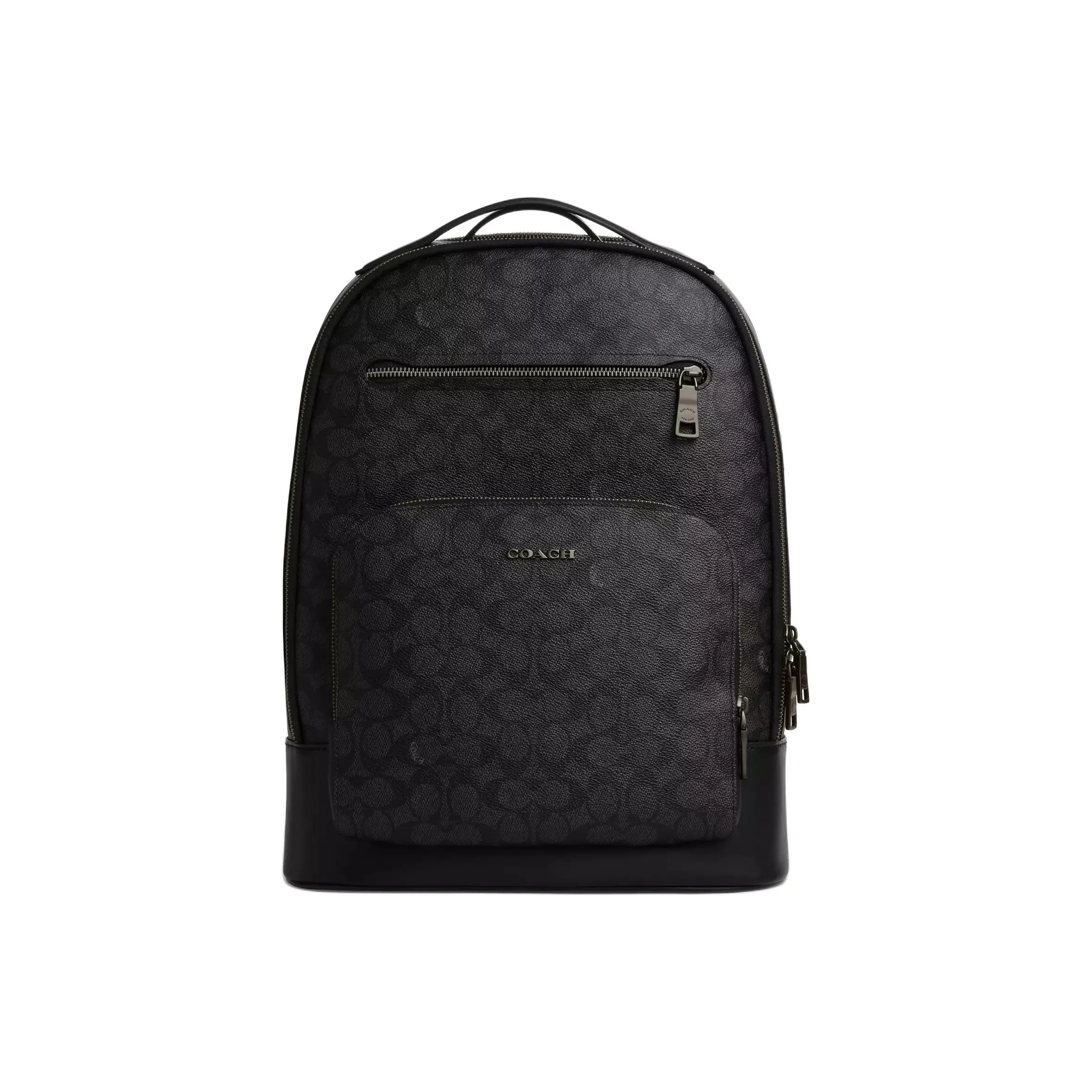 COACH ETHAN Coated Canvas Backpack Tubas Men's Charcoal Black & Black