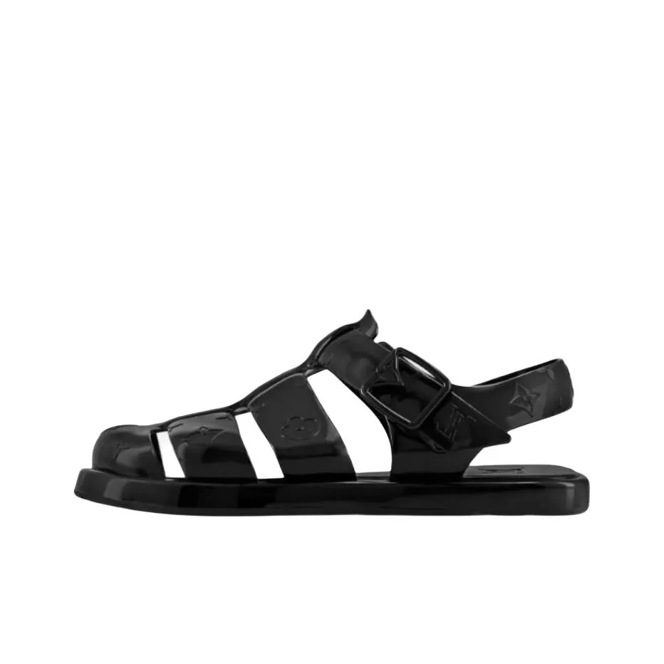 LOUIS VUITTON Venice Roman Sandals Men's Black