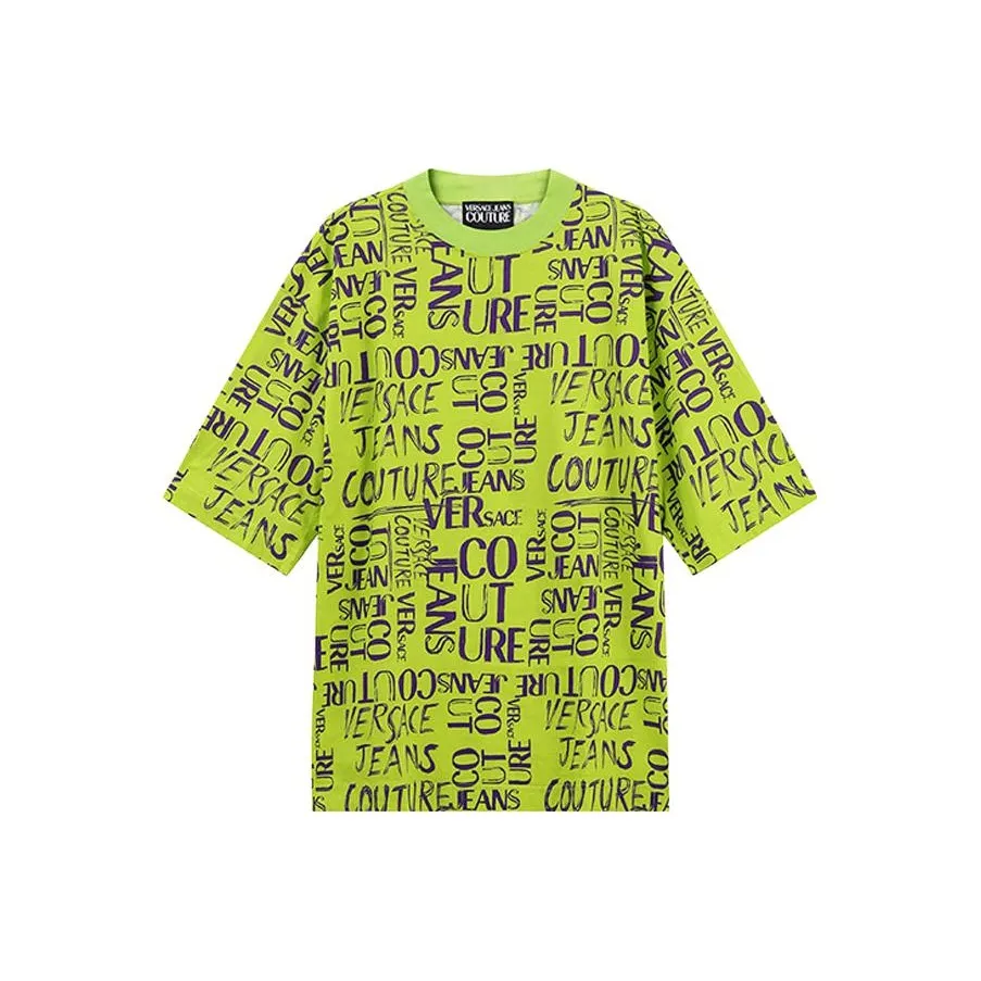 VERSACE JEANS COUTURE SS23 T-Shirt Мужской Ярко-Зеленый