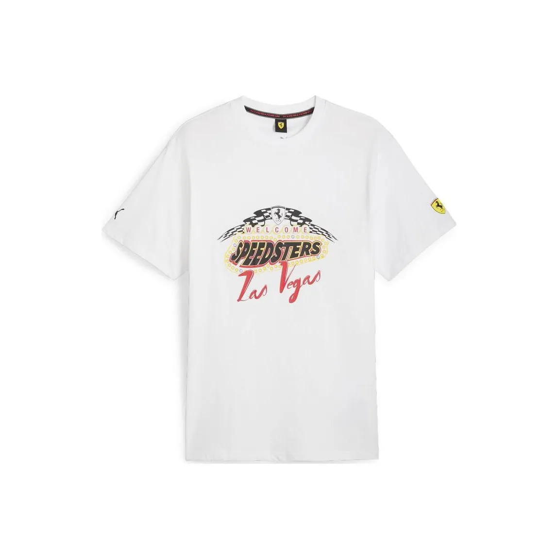 PUMA x FERRARI Race Garage Crew Las Vegas Tee T Shirt Men's White