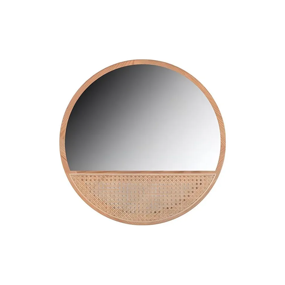 XIBI Деревянный Винтаж Зеркало для макияжа с круглым зеркалом крепление на стену для дома общежития рабочего стола и украшения стены