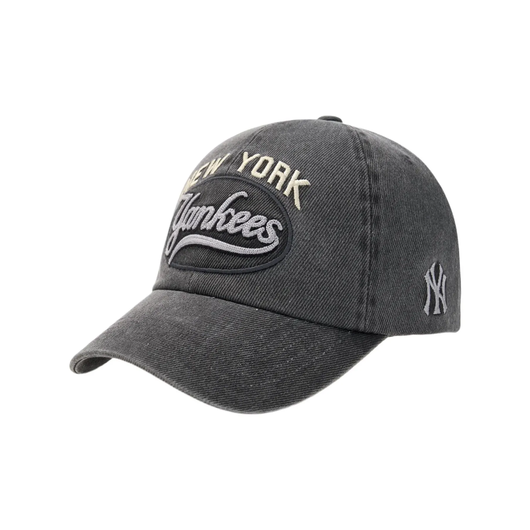 Mlb Base Logo 100% хлопок Полиэстер Смесь Кепки Унисекс Черный Серый