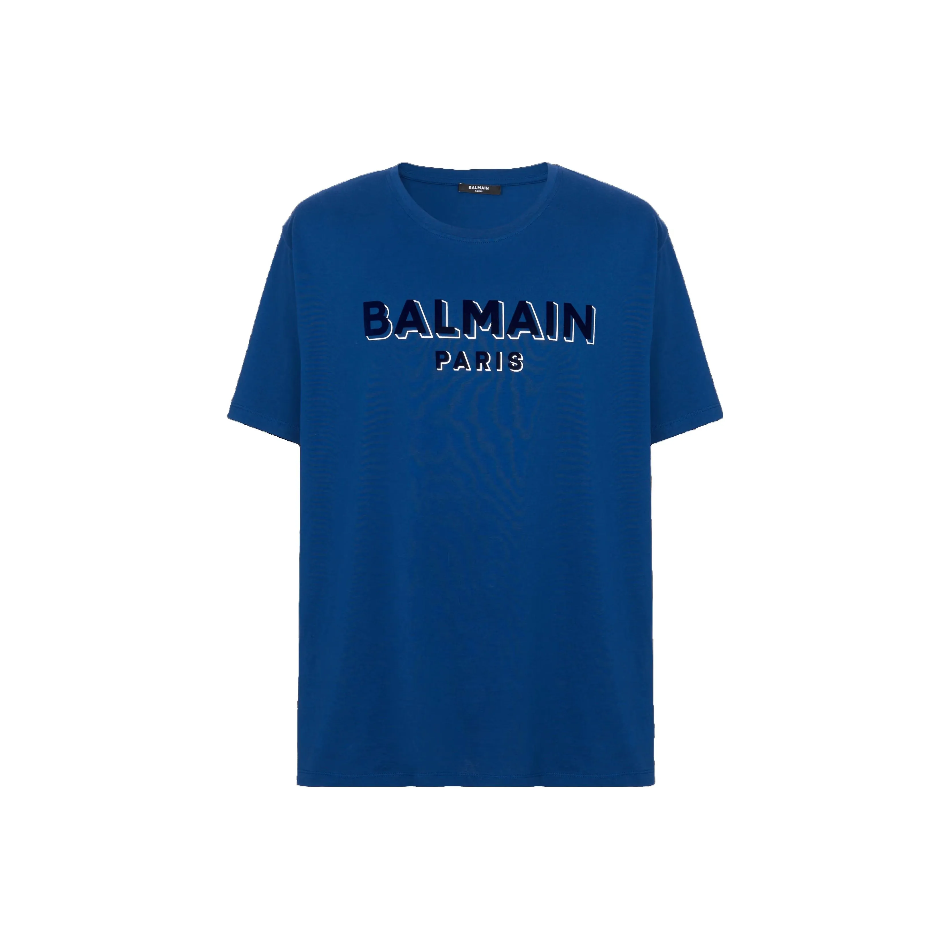 BALMAIN Metallic Flocked T Shirt