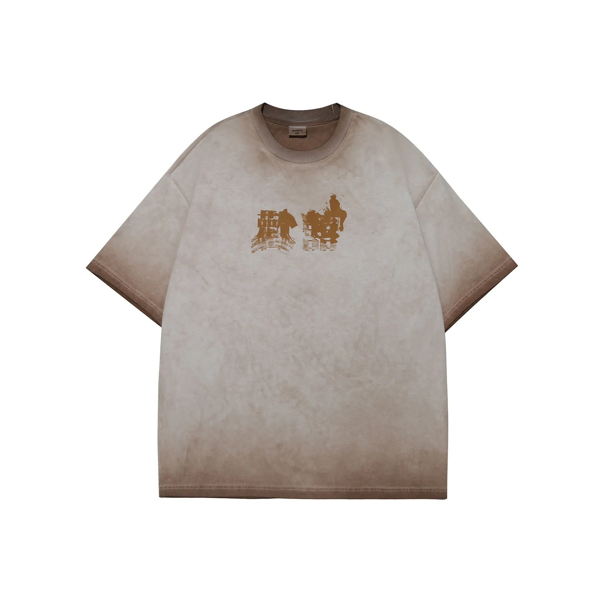 Guuka Short Sleeved T Shirts Men's Light Coffee