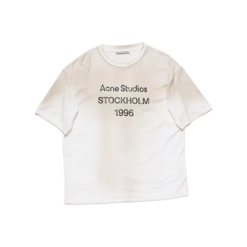 ACNE STUDIOS 1996 Collection Серый Белый Унисекс Т-Рубашки