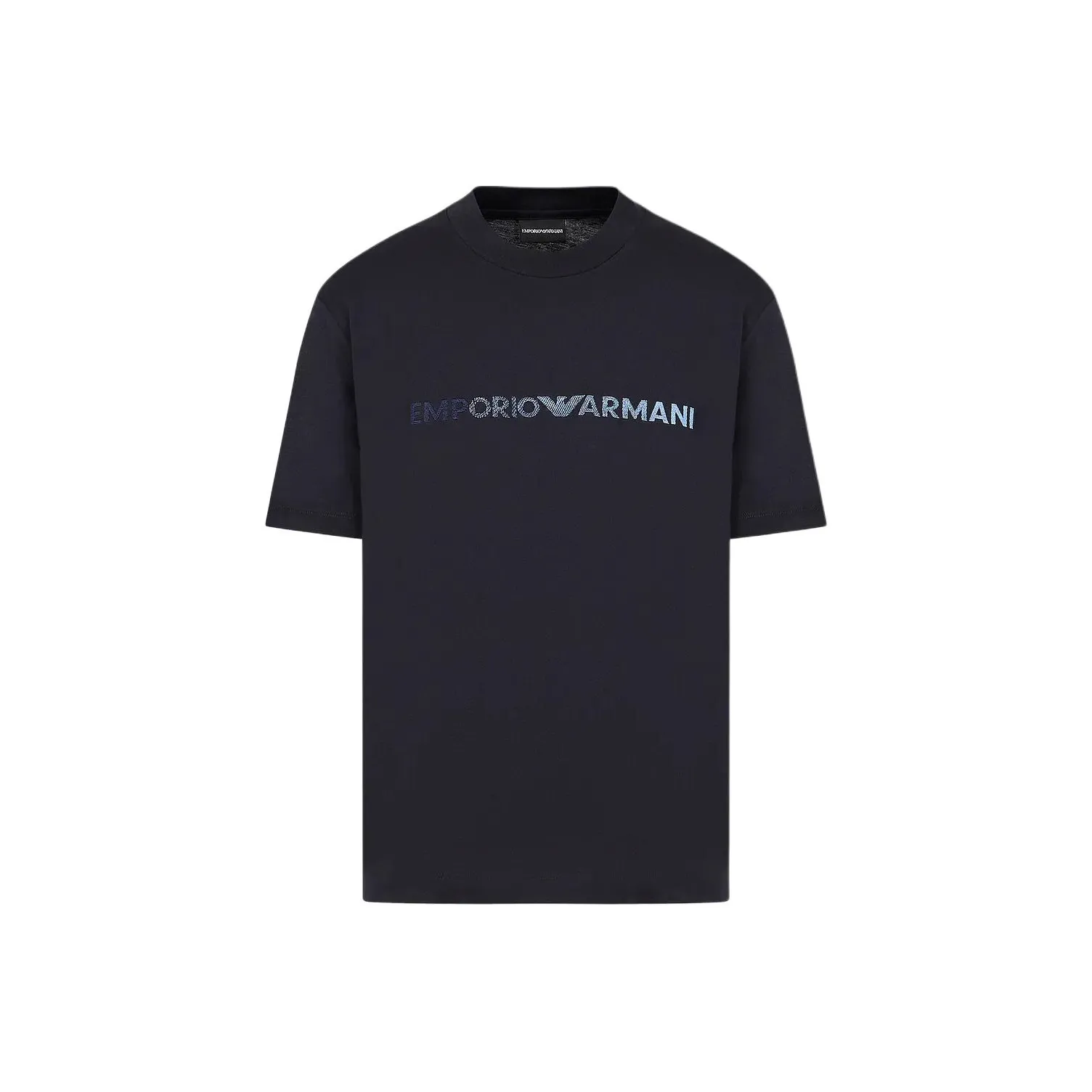 EMPORIO ARMANI Logo Embroidered Pima Jersey T Shirt