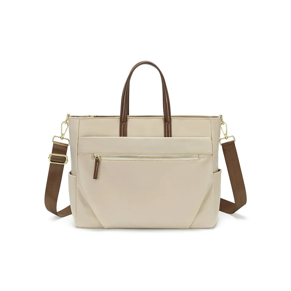 PAYOT Нейлон Портативный Одно Плечо Через Плечо Ноутбук Сумка Большая Унисекс Абрикос Черный