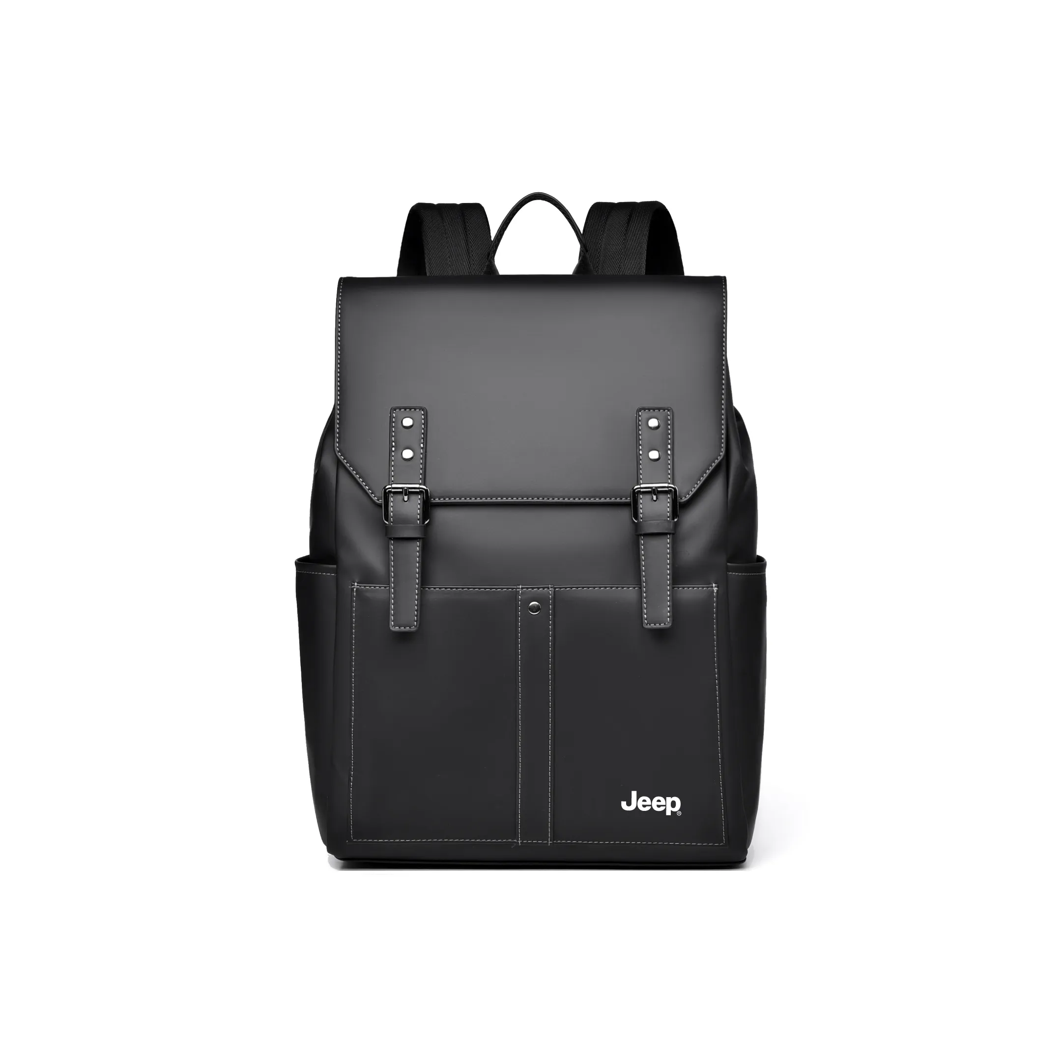 JEEP Кожа Мембрана GOOD Looking Универсальный Коммутирование Путешествие Ноутбук Сумка Рюкзак Мужской Светло-Серый Металлический Серый Черный