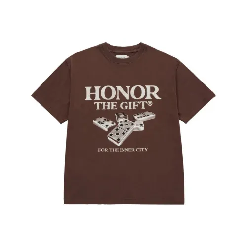 HONOR THE GIFT Коричневый Мужские Рубашки