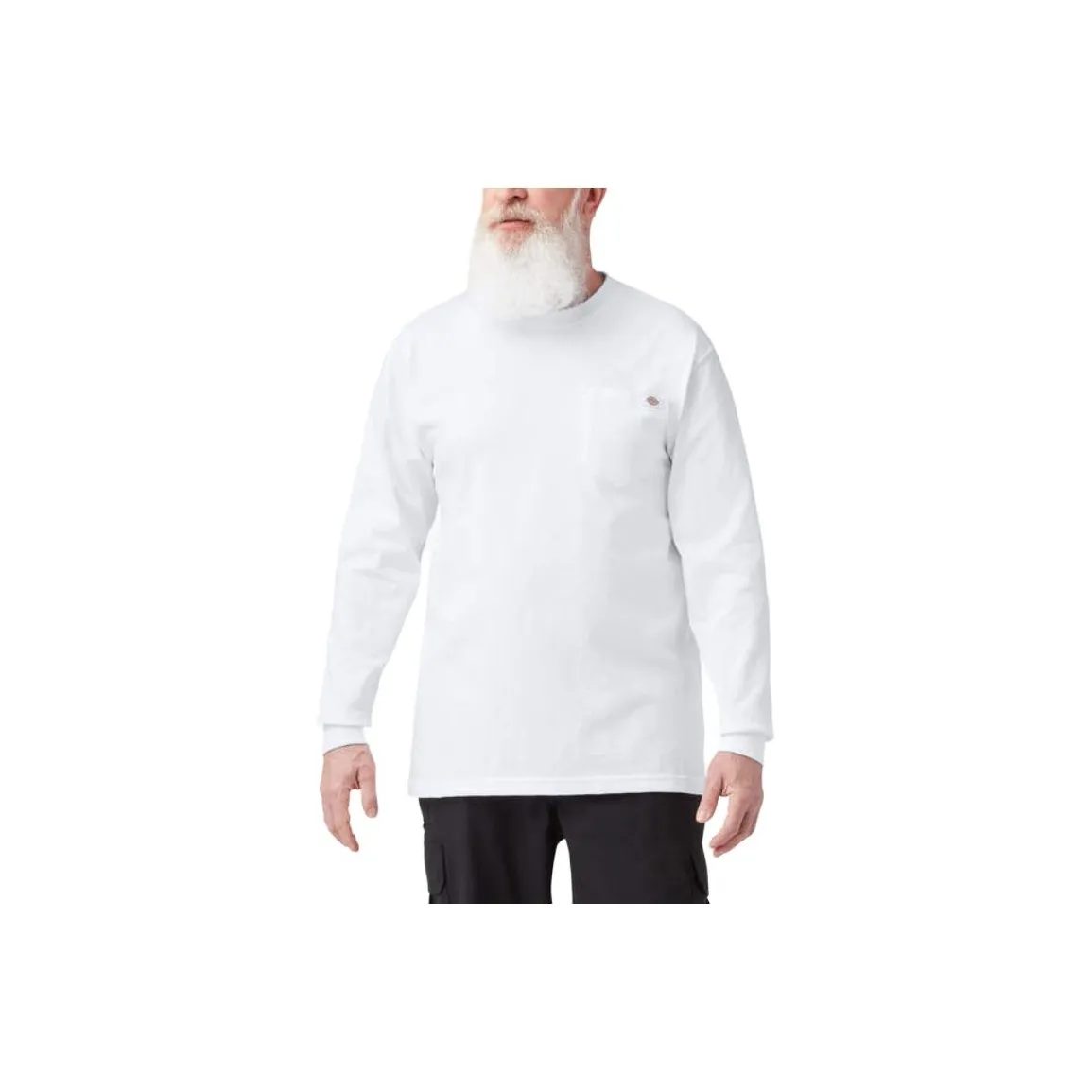 Dickies Heavyweight Long Sleeve Pocket T Shirt T Shirt Men's White